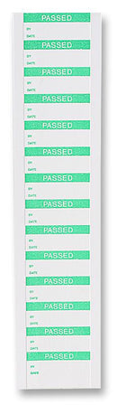 PRO POWER 7827308 Passed Labels 16 x 38mm Nylon Cloth 350 Pack Green