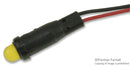 LEECRAFT L59D-Y24-W PANEL MOUNT INDICATOR, LED, 6.35MM, YELLOW, 24V