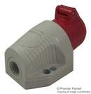 Walther 110406 Pin & Sleeve Connector 16 A 400 V Panel Mount Outlet 3P+E Red White