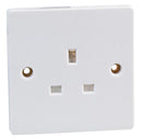 PRO Elec 9143 Socket Unswitched 1 Gang White Moulded