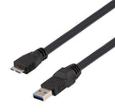 L-COM CAU3HFAMB-BLK-05M CAU3HFAMB-BLK-05M USB Cable 3.0 A PLUG-MICRO B Plug 0.5M New