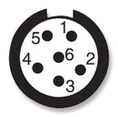 Amphenol Aerospace D38999/20MA35AN D38999/20MA35AN Circular Connector MIL-DTL-38999 Series III Wall Mount Receptacle 6 Contacts