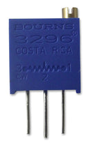 BOURNS 3296Y-1-500LF Trimmer Potentiometer, 50 ohm, 500 mW, � 10%, Trimpot 3296 Series, 25 Turns, Through Hole