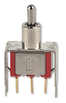 MULTICOMP 1MS1T2B4VS2RES Toggle Switch, SPDT, Non Illuminated, On-On, 1MS Series, Through Hole, 100 mA