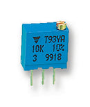 VISHAY T93YA101KT20 Trimmer Potentiometer, 100 ohm, 500 mW, ± 10%, T93YA Series, 23 Turns, Through Hole