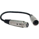 Hosa Technology 5-Pin XLR Male to 3-Pin XLR Female DMX Adapter Cable - 6"