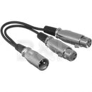 Hosa Technology XLR Male to 2 XLR Female Y-Cable (6")