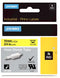 DYMO 18058 Wire Marker, Rhino&trade; Tape Cassette, Heat Shrinkable Sleeve, PO (Polyolefin), Yellow, 19mm x 1.5m