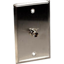 TecNec WPL-1101 Stainless Steel 1-Gang Wall Plate with Female 75 Ohm BNC Connector
