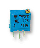 VISHAY T93YB501KT20 Trimmer Potentiometer, 500 ohm, 500 mW, ± 10%, T93YB Series, 23 Turns, Through Hole