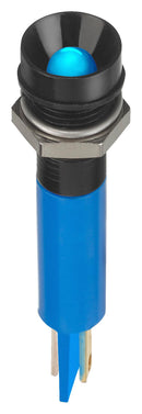 APEM Q8R1BXXB24E LED Panel Mount Indicator, Blue, 24 VDC, 8 mm, 20 mA, 1.6 cd, IP67