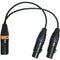 BB&S Lighting Pipeline Xlr Split Cable From 1 Xlr 3 Pin Male To 2 Xlr 3 Pin Female Length 8"