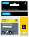 Dymo 1734525 Label Printer Tape Adhesive Black on Yellow 3.5 m x 24 mm Nylon (Polyamide) New
