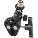 CAMVATE Super Clamp With 5/8"-27 Screw Mini Ball Head Mount For Microphone (Black T-Handle)