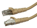 Videk 2996AS-0.3 2996AS-0.3 Ethernet Cable Cat6a 300 mm 11.8" RJ45 Plug to Beige New