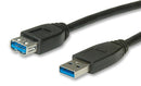 Roline 11.02.8977 11.02.8977 USB Cable Type A Plug to Receptacle 800 mm 2.63 ft 3.0 Black