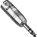 Kopul 1/4" TRS Male to 3-Pin XLR Male Barrel Adapter