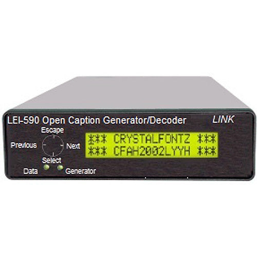 Link Electronics LEI 590 SD HD SDI Open Caption Generator and Closed Caption Decoder