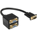 Rocstor VGA Male to Dual VGA Female Splitter Cable (1')