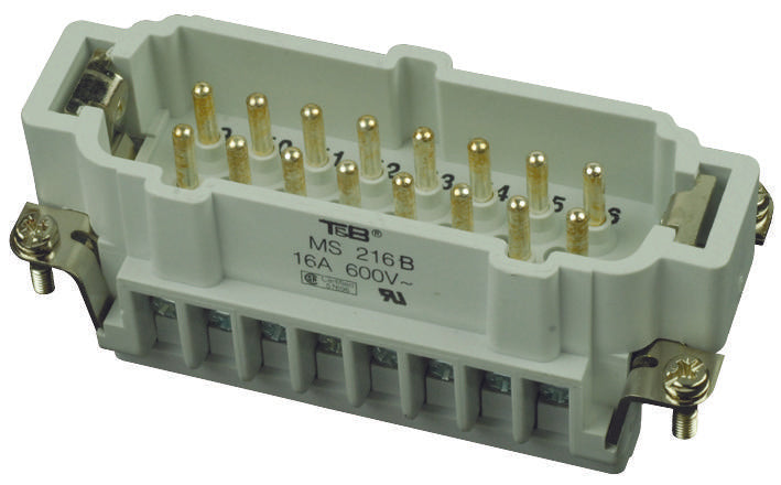 ABB - THOMAS & BETTS MS224B RECTANGULAR INSERT, PLUG, 24+G POSITION, SCREW