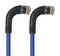L-COM TRD815RA14BL-2 Ethernet Cable, Cat5e, 90&deg; RJ45 Plug to 90&deg; RJ45 Plug, UTP (Unshielded Twisted Pair), Blue