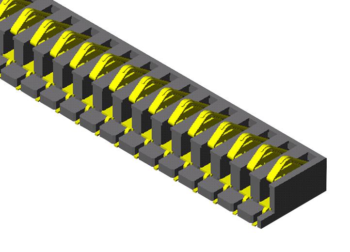 SAMTEC SIB-106-02-F-S-LC Spring Loaded Connector, Compression Connector, 2.54 mm, 1 Row, 6 Contacts, Surface Mount