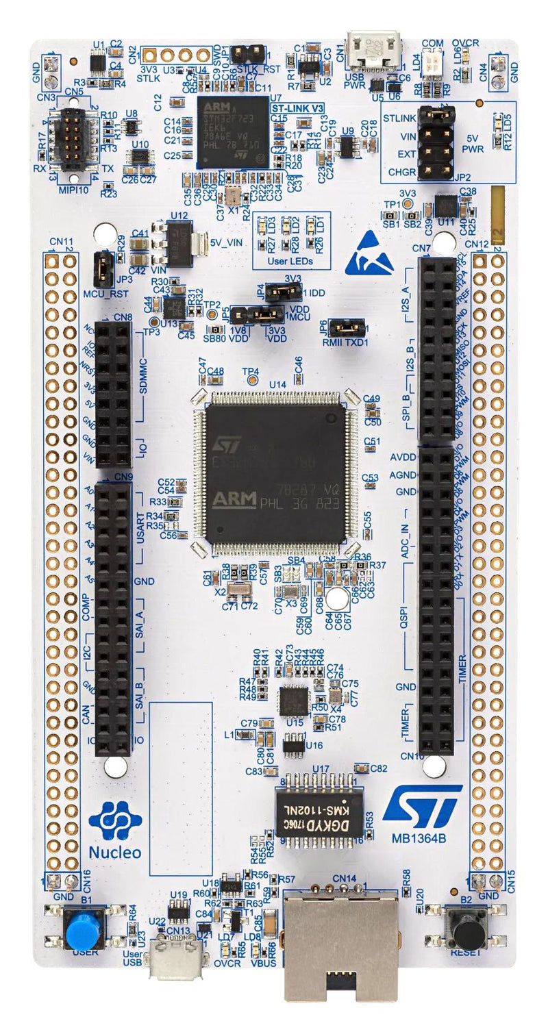 STMICROELECTRONICS NUCLEO-H753ZI Development Board, Nucleo-144, STM32H753ZIT6, 32bit, ARM Cortex-M7F