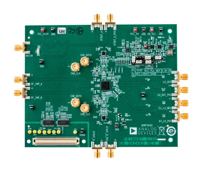 ANALOG DEVICES ADRF6650-EVALZ Evaluation Board, ADRF6650, 450MHz to 2.7GHz, Downconverter w/DVGA and PLL/VCO
