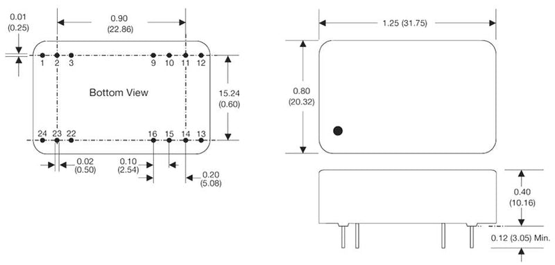 XP POWER JCB0305D09 Isolated Through Hole DC/DC Converter, 2:1 Input, ITE, DIP, 2:1, 3 W, 2 Output, 9 V