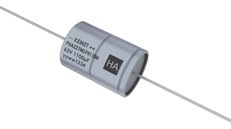 KEMET PHA227MKP3780ME4 Hybrid Aluminium Electrolytic Capacitor, 780 &micro;F, &plusmn; 20%, 63 V, Axial Leaded, 0.006 ohm