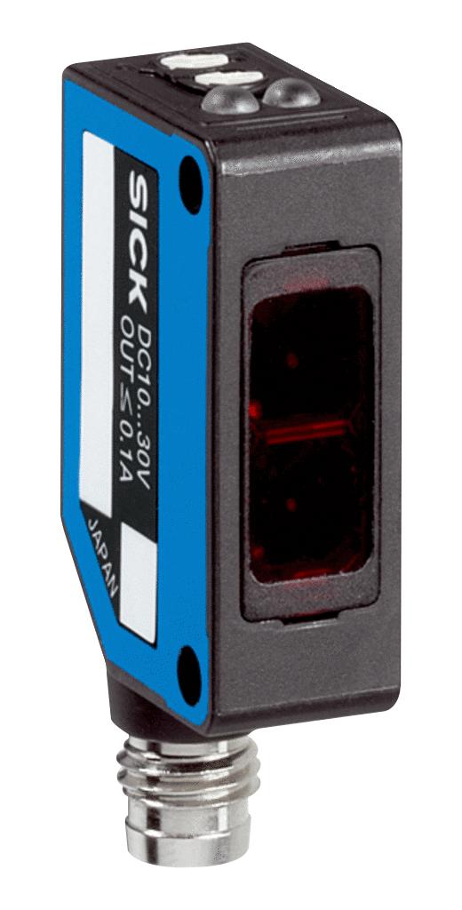 SICK WL100L-F2231 Photo Sensor, 12 m, PNP, Retroreflective, 10 to 30 VDC, M8 Connector, W100 Laser Series