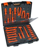 INSULATED TOOLS LTD 00007 Faraday Tool Kit, 29-Pcs of Combination, Snip Nose, Diagonal Pliers, Spanners, Ratchet, Screwdrivers