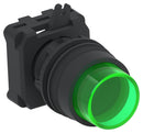 ALCOSWITCH - TE CONNECTIVITY IPE22EXILGR Industrial Pushbutton Switch, IPE Series, 22.5 mm, SPST-1NC / 1NO, Momentary, Round Raised, Green