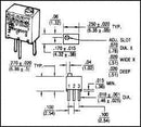 BOURNS 3266W-1-102 TRIMMER POTENTIOMETER, 1KOHM 12TURN THROUGH HOLE