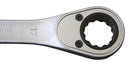 GEDORE 2297205 Ratchet Spanner, Combination, 24 mm AF Size, 325 mm Length, 13&deg; Ring Offset, Chrome Vanadium Steel