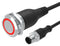 EAO 82-665A.1114 Vandal Resistant Switch, Ring Illuminated, 24V LED, 82 Series, 22 mm, SPDT, Momentary