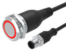 EAO 82-665A.2114 Vandal Resistant Switch, Ring Illuminated, 24V LED, 82 Series, 22 mm, SPDT, Maintained