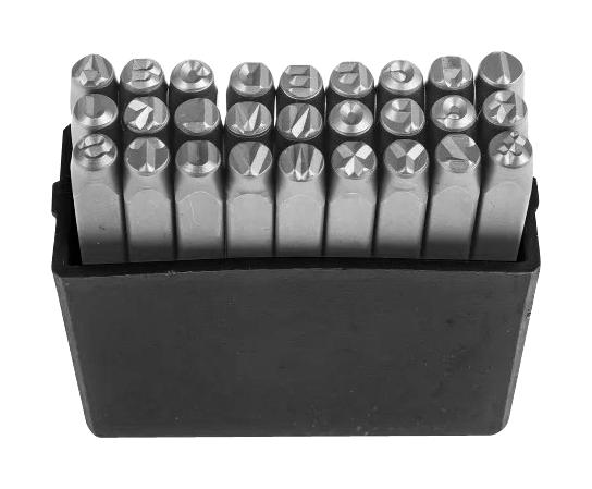MULTICOMP PRO MP011893 Letter Stamp, Chrome Vanadium Steel, 4mm, A to Z / &, 27 Pieces