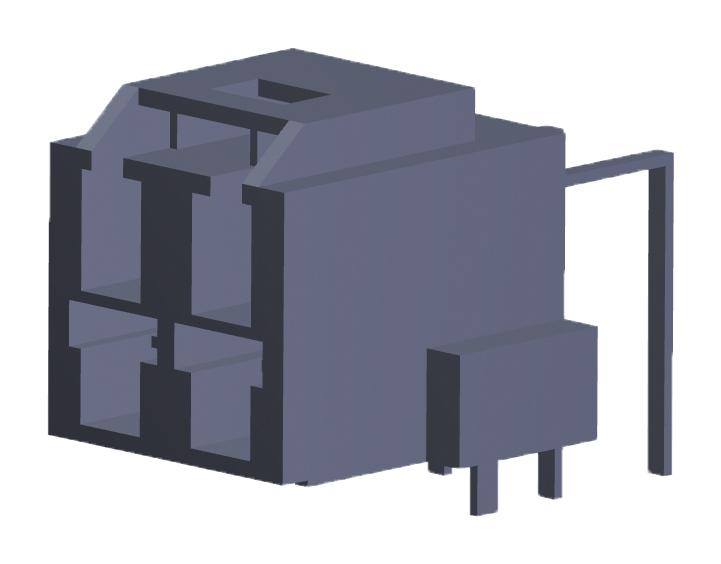 MOLEX 203555-1214 Pin Header, Power, 6.5 mm, 2 Rows, 4 Contacts, Through Hole Right Angle, CP-6.5 203555