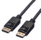 ROLINE 11.44.5763 Audio / Video Cable Assembly, DisplayPort Plug, DisplayPort Plug, 9.8 ft, 3 m, Black