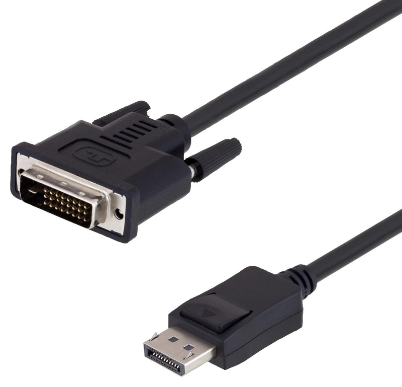 L-COM CTLDVI-DLSP-MM-10 CTLDVI-DLSP-MM-10 Audio / Video Cable Assembly DVI-D Plug Displayport 10 ft 3.05 m Black New