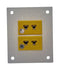 LABFACILITY AM-K-FF + FMP-2 Thermocouple Connector, 45 x 55mm Panel, Miniature, K, Socket, 2Way, Yellow, ANSI, Fascia Mount
