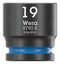 WERA 05005510001 Socket, Hexagonal, Impaktor, 3/8" Drive, 19mm AF, 30mm L