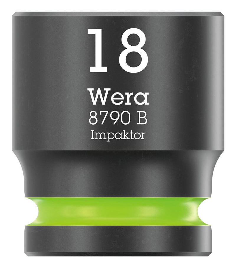 WERA 05005509001 Socket, Hexagonal, Impaktor, 3/8" Drive, 18mm AF, 30mm L