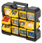 STANLEY FMST81077-1 Storage Box, 12 Removable Flip Bins, Polycarbonate, General Purpose Storage, 450x356x108mm