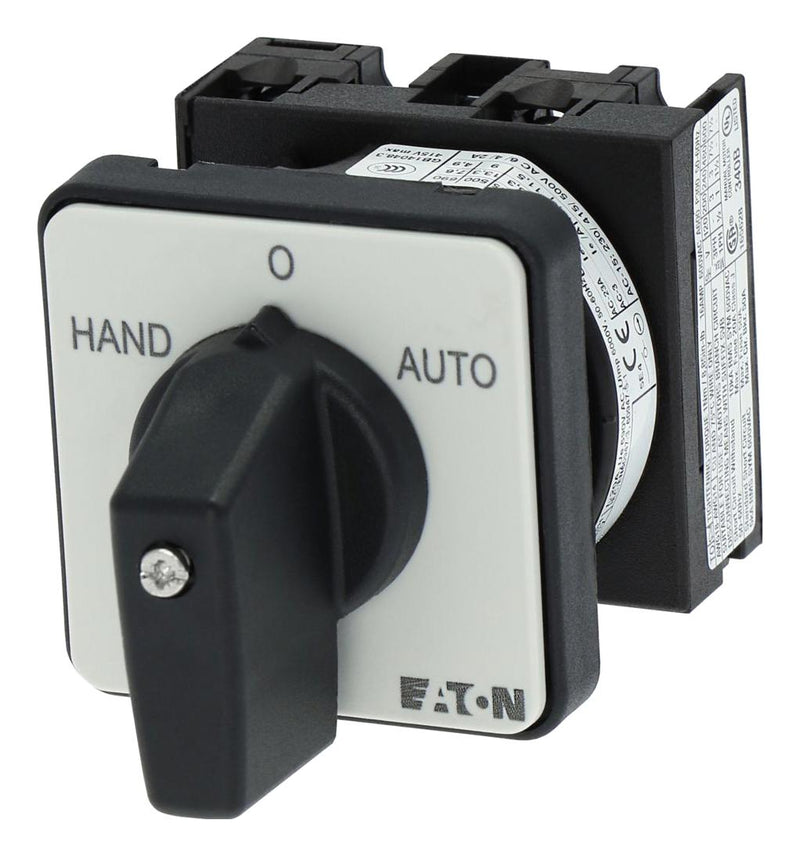 EATON MOELLER T0-1-15431/E Rotary Switch, Changeover, 3 Position, 1 Pole, 45 &deg;, 20 A, 690 V, T0 Series
