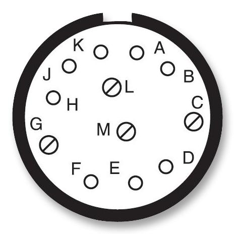 AMPHENOL SOCAPEX D38999/24FD97AN Circular Connector, MIL-DTL-38999 Series III, DS38999/24 Series, Jam Nut Receptacle, 12 Contacts