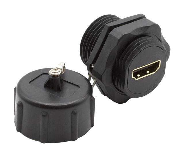 BULGIN LIMITED PXP0037 DVI to HDMI Audio / Video Adapter, Sealing Cap, HDMI Receptacle, HDMI Receptacle