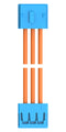 TE CONNECTIVITY 2405869-3 Cable Assembly, CN1 Connector to CN2 Connector, 3 Ways, 2 mm, 1 Row, 300 mm, 11.8 "