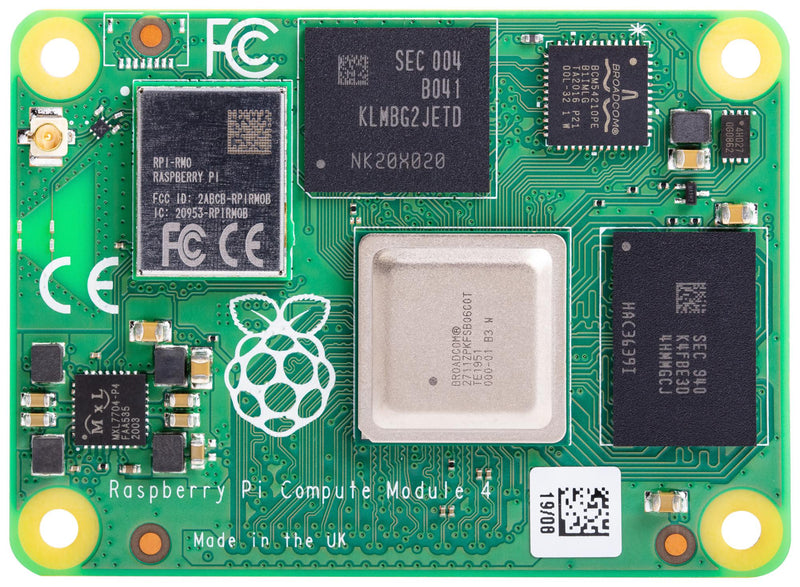 RASPBERRY-PI CM4102016ET Raspberry Pi Compute Module 4, 2GB LPDDR4, 1.5GHz, BCM2711, 64-bit ARM Cortex-A72 v8, 16 GB eMMC